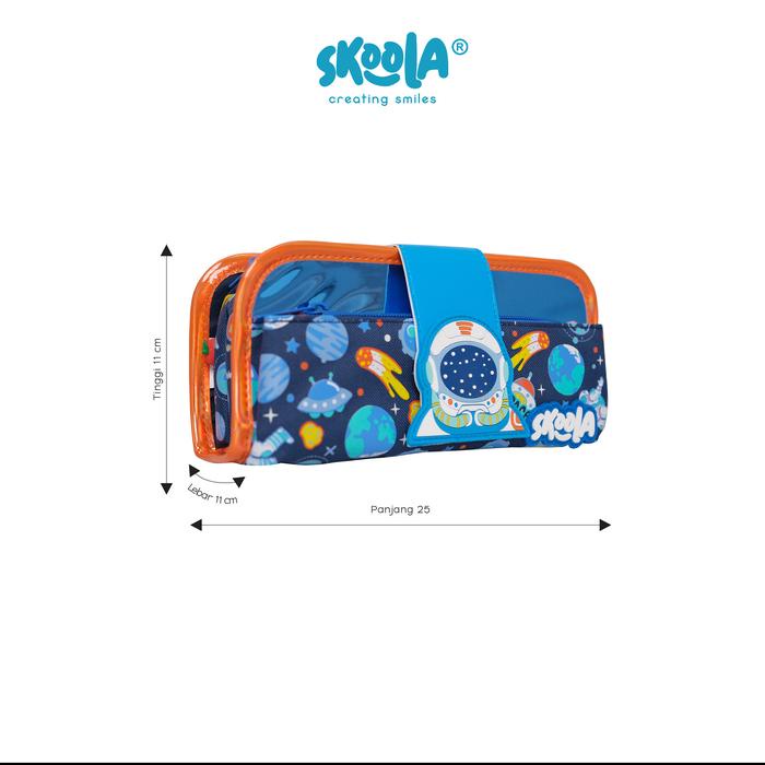 

JTTOP" SKOOLA TEMPAT PENSIL LIPAT 3 PENCIL CASE THREEFOLD STATIONERY ANAK LAKI - LAKI LUCU