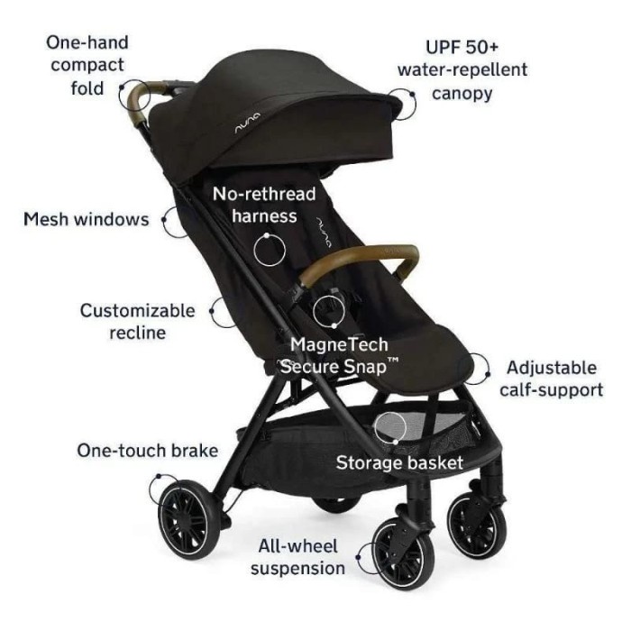 Stroller Nuna TRVL FREE Rain Cover & Travel Bag / Stroller Nuna Kabin Size