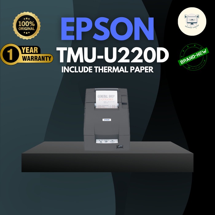 PRINTER EPSON TMU 220D NON AUTO CUTTER THERMAL POS PRINTER EPSON
