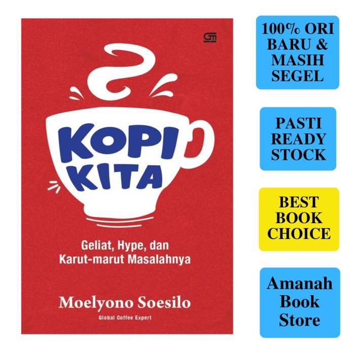

SALE !!! BUKU KOPI KITA: GELIAT, HYPE, DAN KARUT-MARUT MASALAHNYA BY MOELYONO S READYY