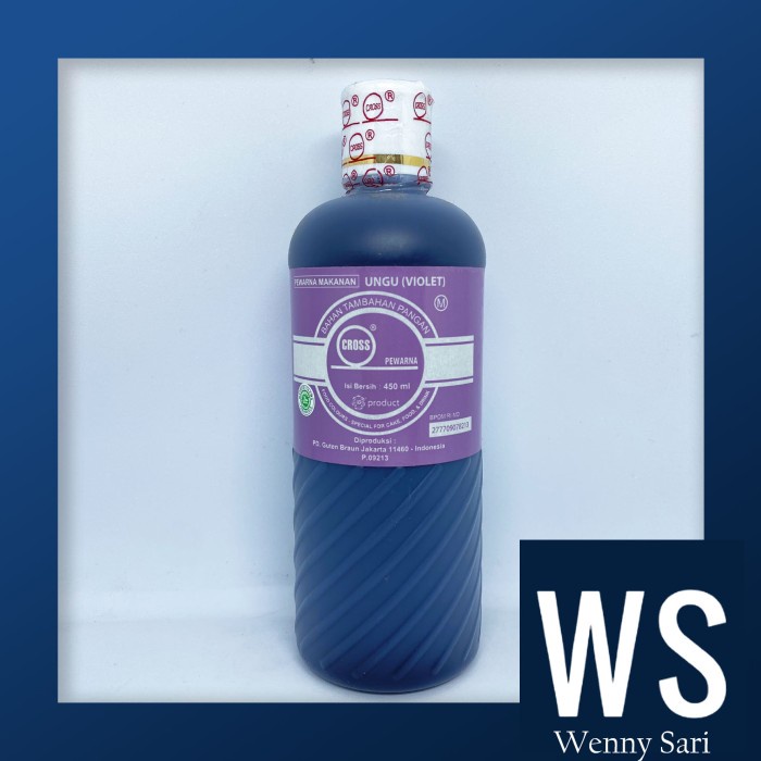 

Pewarna Ungu Violet Cross Food Coloring Oil Based 450 Ml