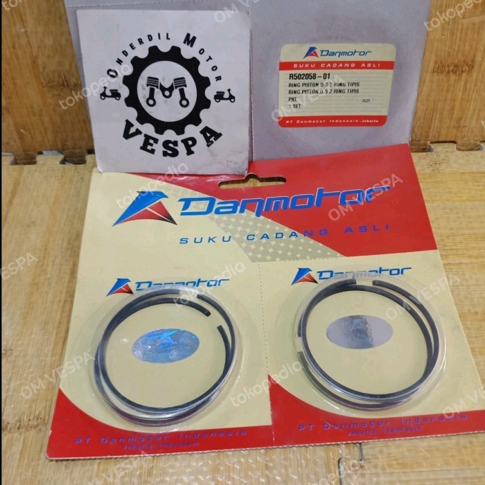 TERLARIS RING PISTON / SEHER TIPIS VESPA - DANMOTOR