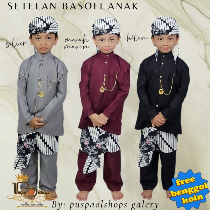 BOOM SALE BASOFI ANAK LAKI-LAKI BAJU ADAT JAWA PAUD, TK,SD,SMP