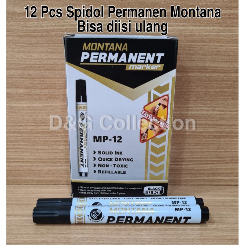

Berkualitas Spidol Permanen Montana Mp-12 (12Pcs)