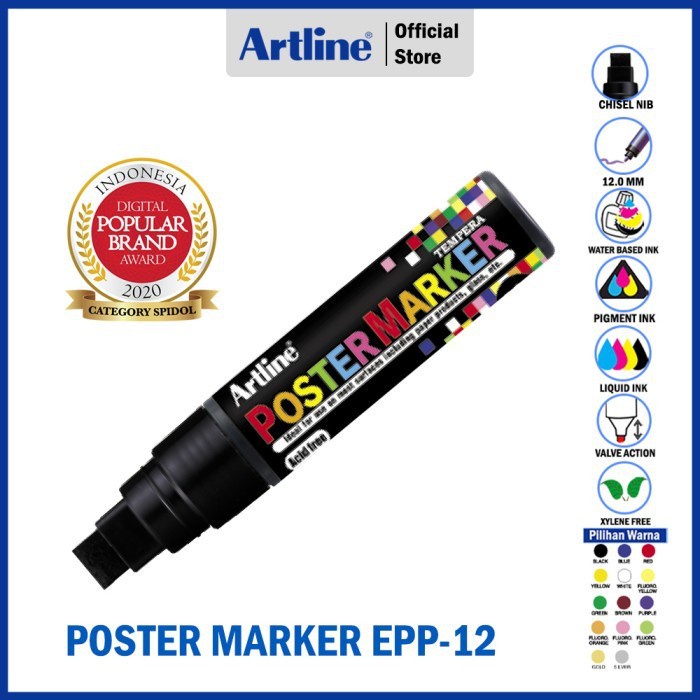 

Diskont Spidol Artline Poster Marker 12Mm Epp-12