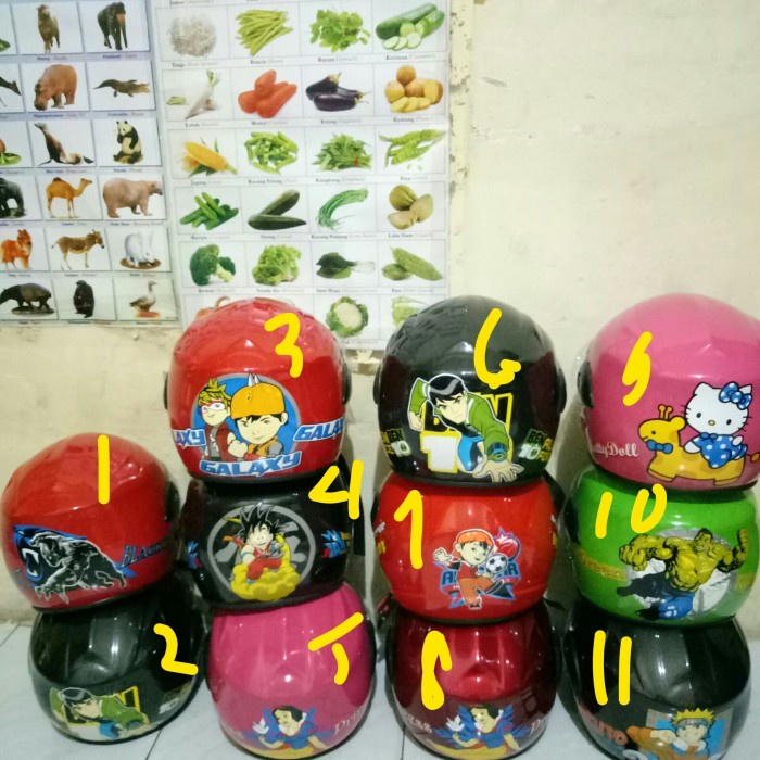 HELM ANAK SNI MURAH KARAKTER KARAKTER UMUR 3 -10 TAHUN