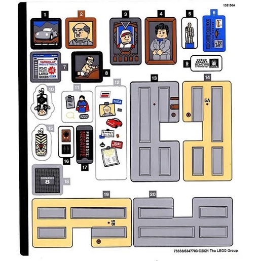 Lego 21328Stk01 Sticker Sheet Seinfeld Ideas Cuusoo 21328