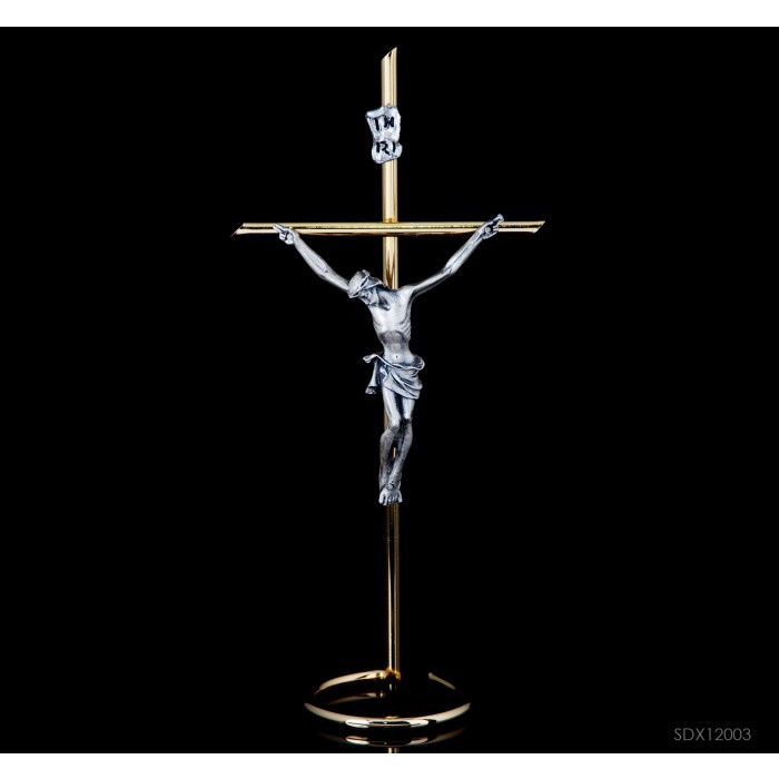 

Ready Salib Duduk Metal Rohani Katolik