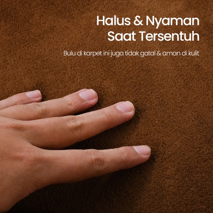 Karpet Matras Bulu Besar Panjang Karpet Lantai Ruang Tamu Coklat