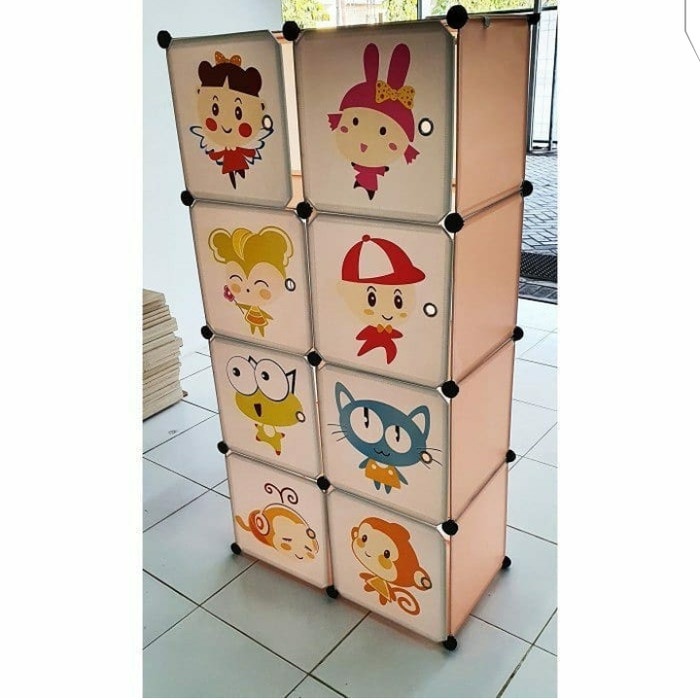 Lemari Kabinet Plastik 2 Sisi - Lemari Baju Serbaguna Kabinet