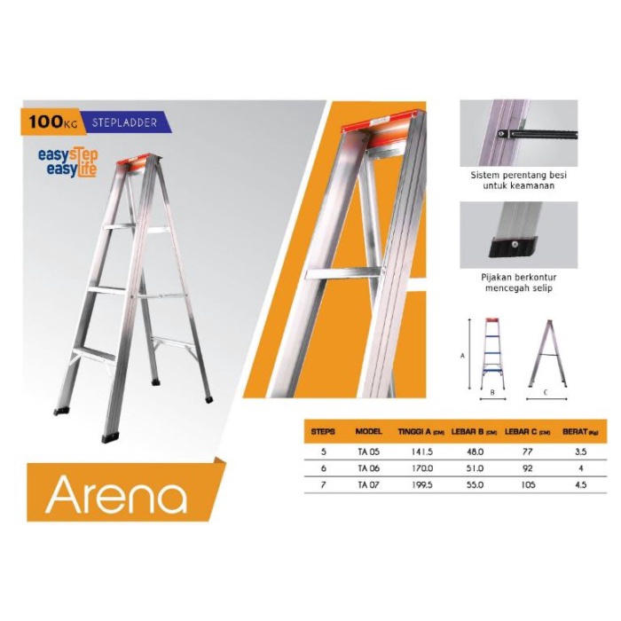 Limited Tangga Aluminium Fortuna Arena Ta-05 (1,5 Meter)