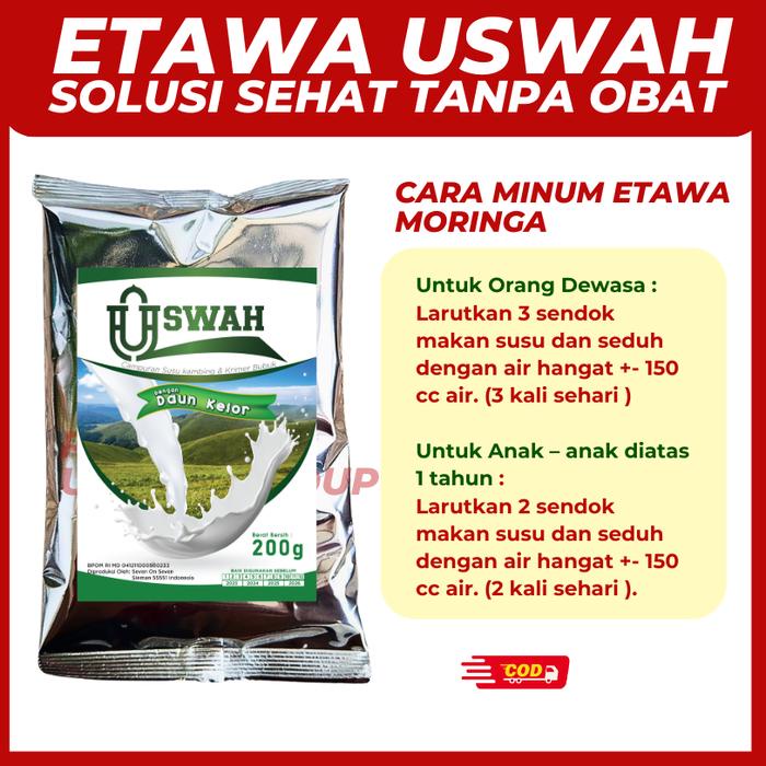 

SUSU KAMBING ETAWA USWAH 1 KG 1000 GRAM BUBUK MILK DAIRY TWIN PACK HALAL RENDAH LEMAK TERLARIS