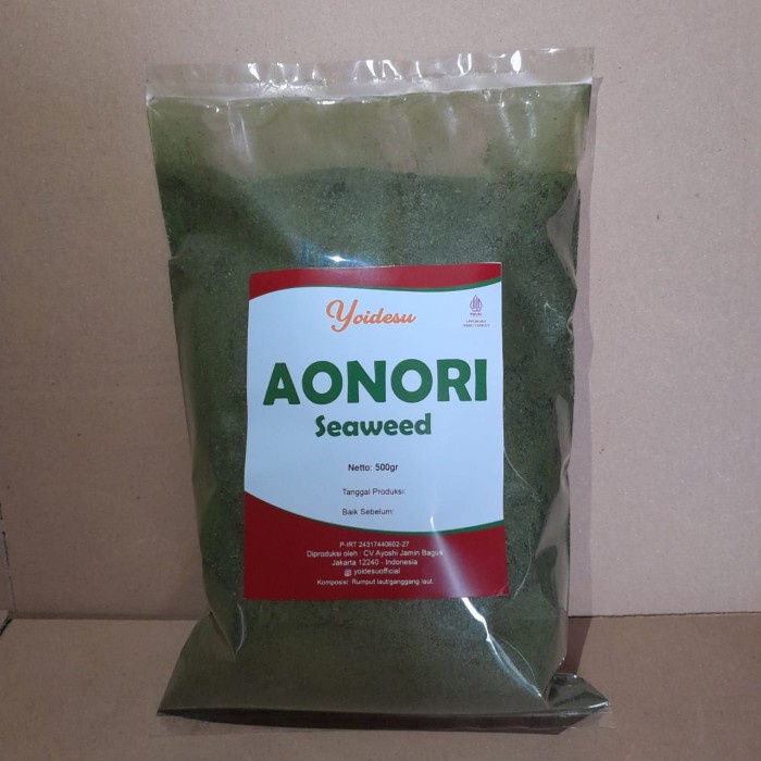 

Promo Aonori 100 Gram / Nori Bubuk / Seaweed / Ao Nori Rumput Laut Ready