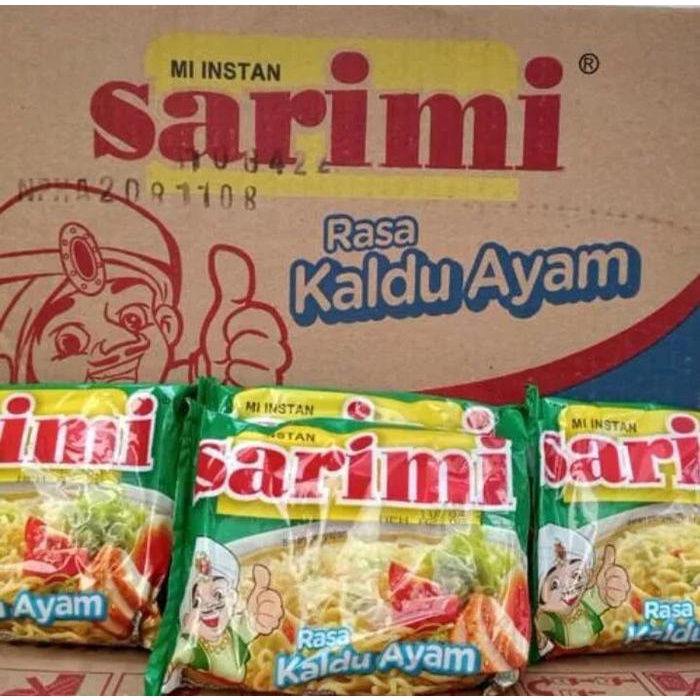 

Mie sarimi kaldu ayam 1 dus isi 40 bungkus Kuah