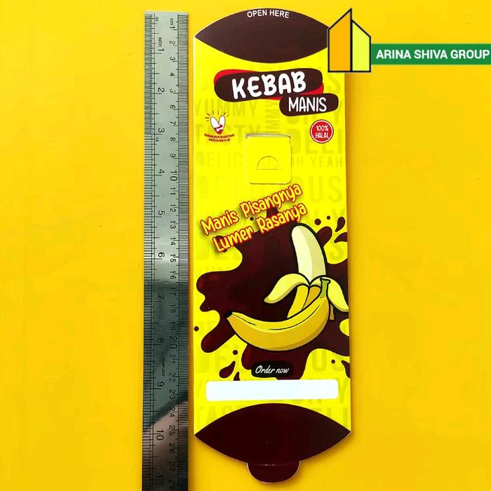 

100 LEMBAR KERTAS KEBAB PISANG MANIS TARIKAN IVORI PUTIH 24.5 9.5 CM TEBAL PRODUK KOTAK KEBAB