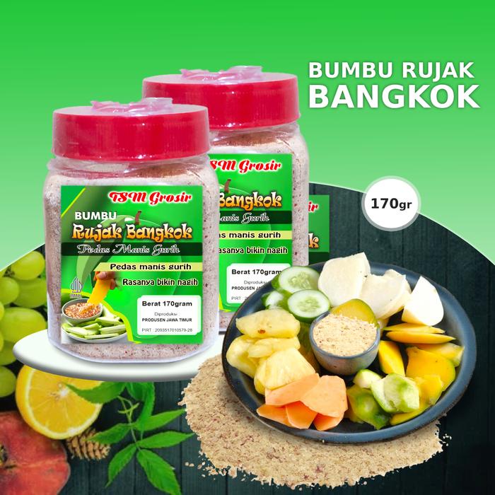 

Bumbu Rujak Bangkok Halal 170gr Pedas Manis Bumbu Buah Jambu Kristal Kedondong Mangga Muda tanpa