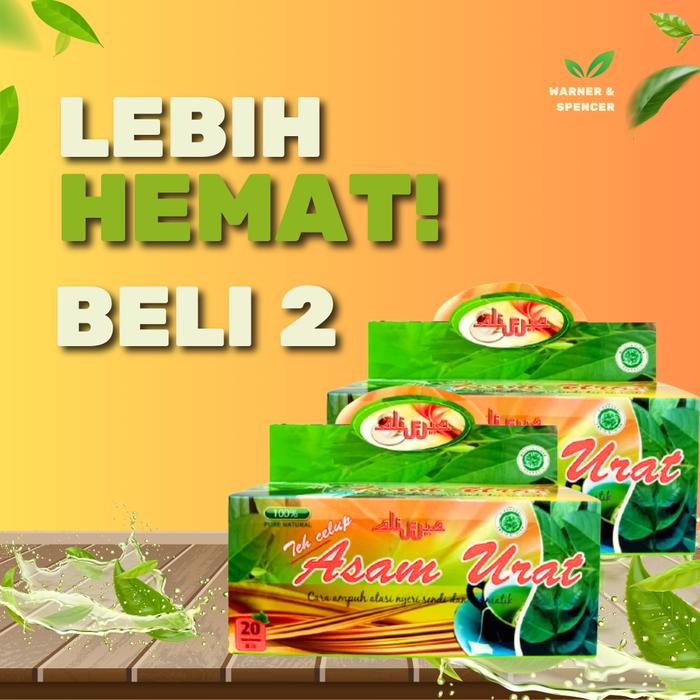 

LEBIH HEMAT - BELI 2 Teh Celup Asam Urat Asli Organik Daun Hijau Isi 20 kantong