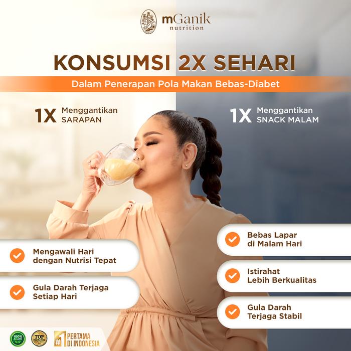 

[ FORMULA] 4 BOX mGanik Multigrain Superfood Pumpkin - Suplemen Diabetes (Total 80 sachet)