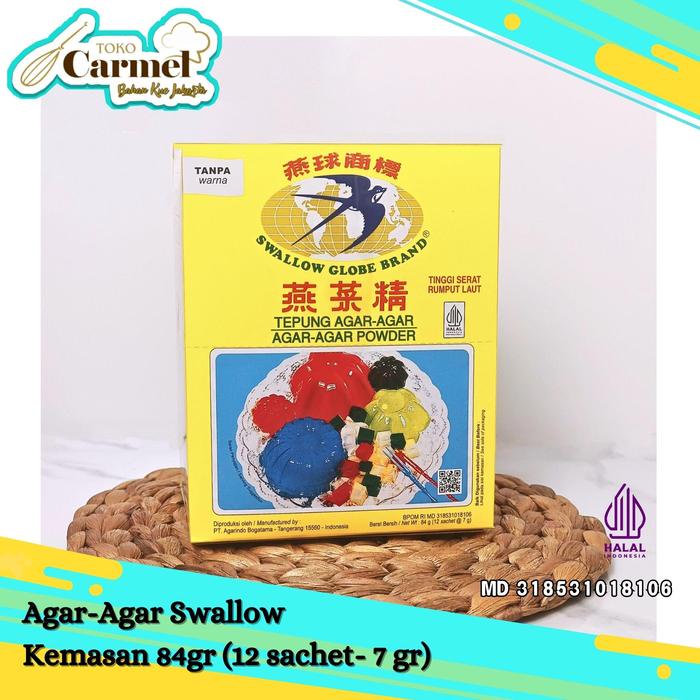 

Tepung Agar Swallow PLAIN Box (isi 12sachet)