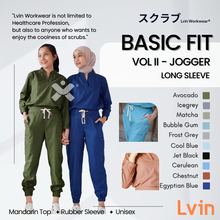 TERBARU [ Lvin ] Mandarin Collar Baju OKA Joger Lengan Panjang / Baju Jaga OKA