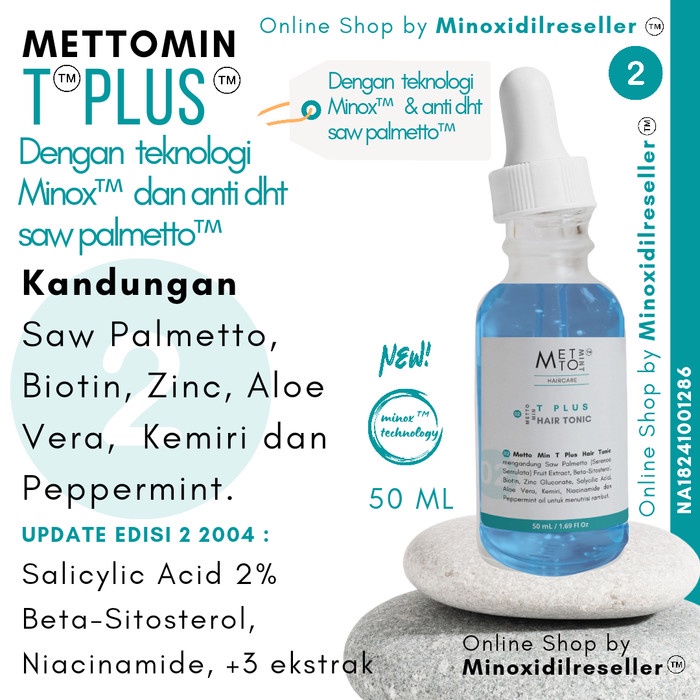 Promo Minoxidil Reseller Mettomint Saw Palmetto Hair Tonic Serum Membantu Pertumbuhan Rambut Vitamin