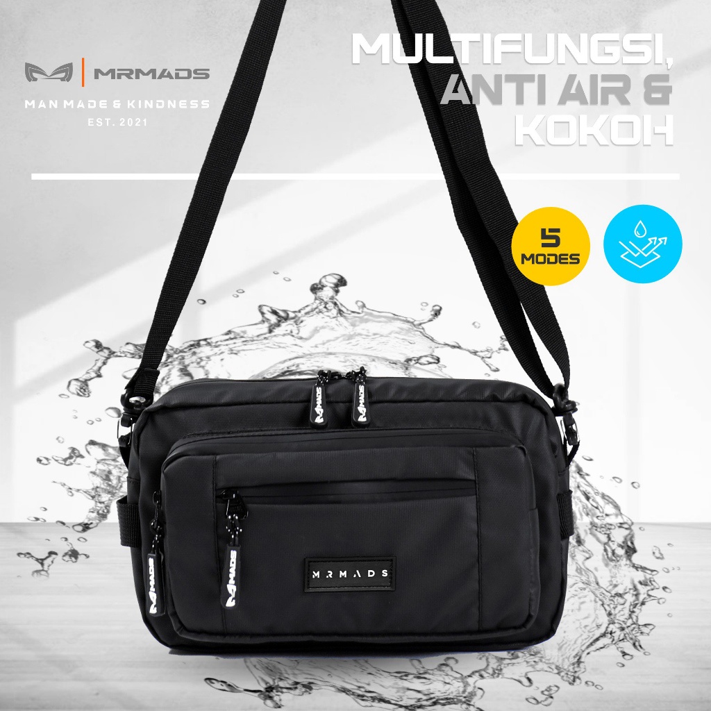 BESTPROMO Mr Mads - Beaver Waist Bag - Tas Selempang Pria Tas Pinggang ShoulderBag SlingBag HandBag