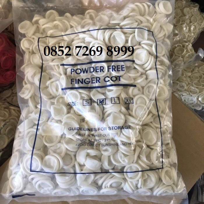 Finger cot / finger coat putih size M