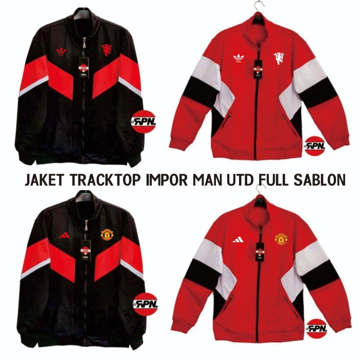 TERLARIS Jaket Tracktop impor MU man UTD full sablon