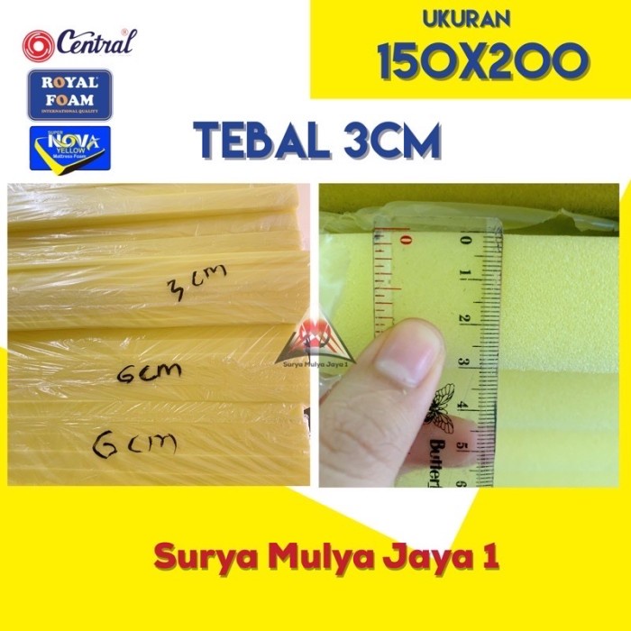 BUSA LEMBARAN ROYAL FOAM / CENTRAL FOAM UK 150 x 200 x 3CM