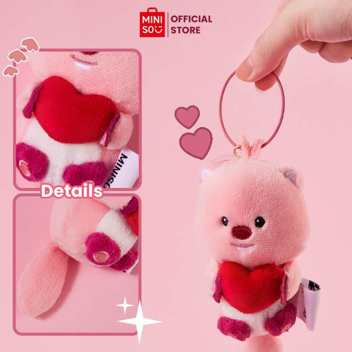 

Terlaris Miniso x ZANMANG Loopy Collection Liontin Mewah Plush Pendant Holding-Heart 3.5in.Liontin