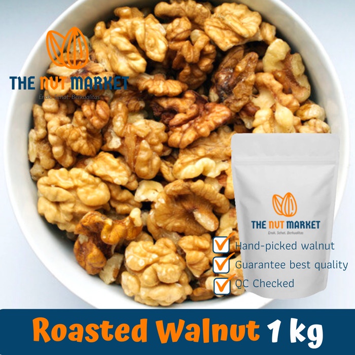 

FRESH! Kacang Walnut Oven (Roasted Walnut) USA imported, 1000 gram