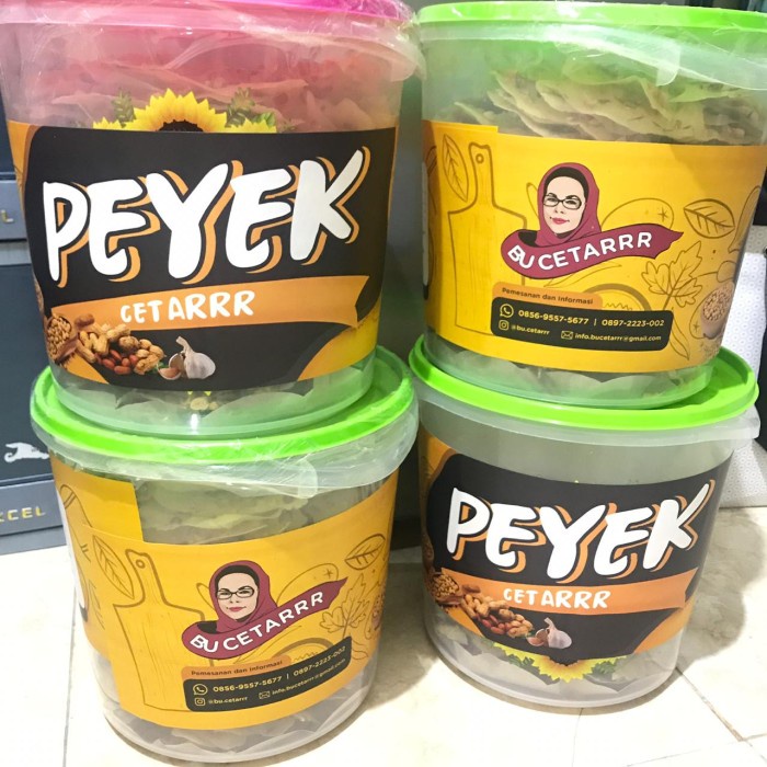 

Kerupuk peyek bu cetarrr syahrini / keripik peyek cetar kacang toples