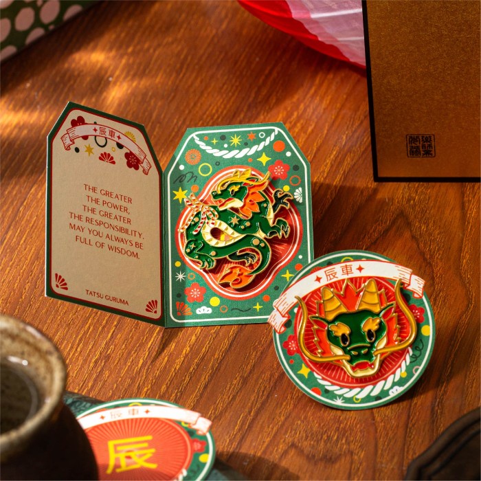 

Terlaris Tatsu Guruma Bundle - Dragon & Dragon Face Lucky Charm Enamel Pin SALE