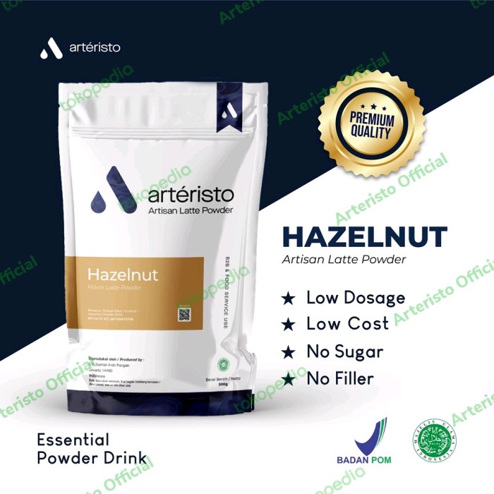 

ARTERISTO HAZELNUT PREMIUM POWDER DRINK 500GR - NO SUGAR