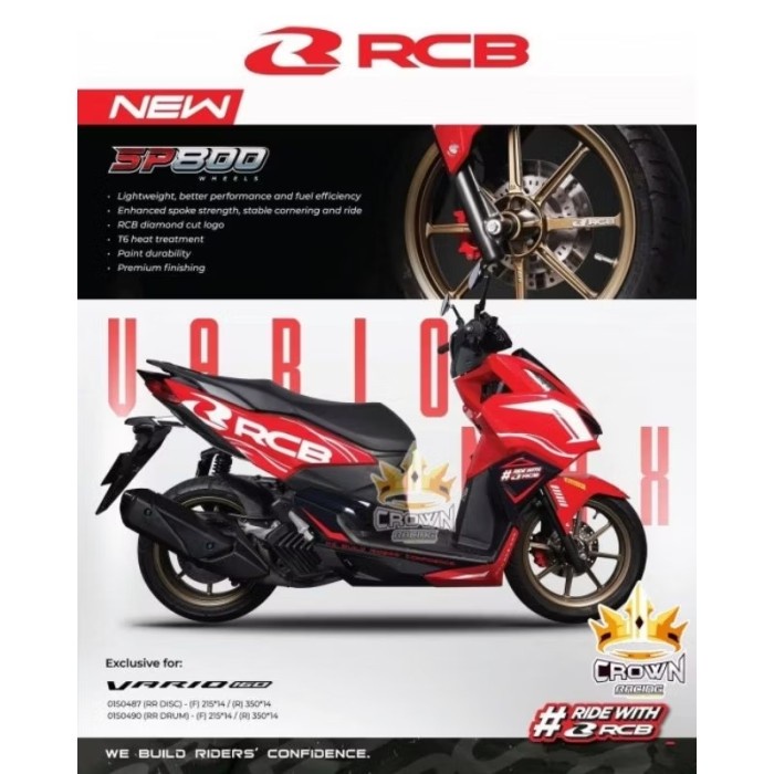 Spesial Velg Rcb Sp800 Ring 14 Vario 160 Abs Cbs Motor Motorcycle