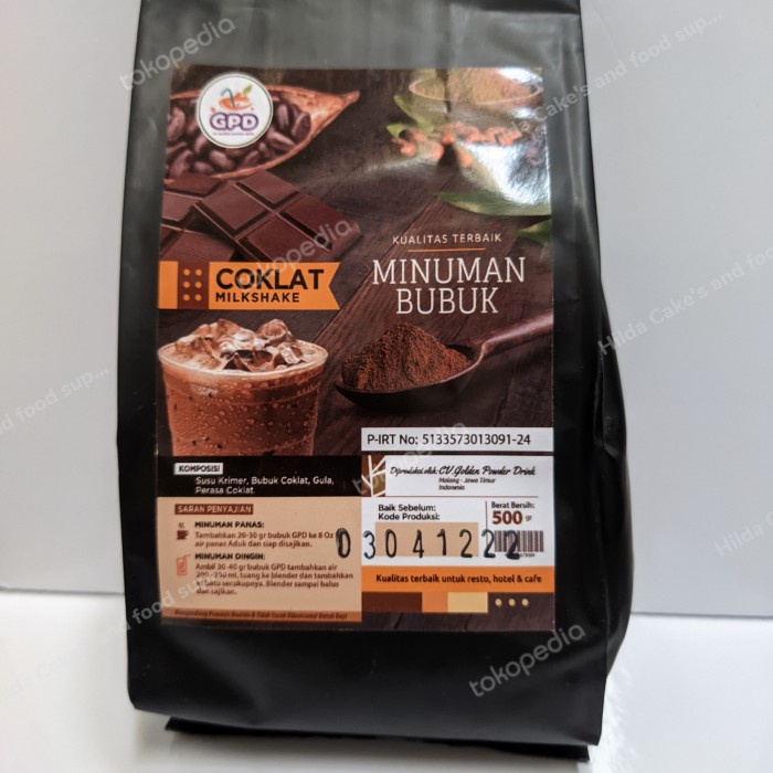

Bubuk Minuman Coklat Milkshake Golden Powder Drink 500gr