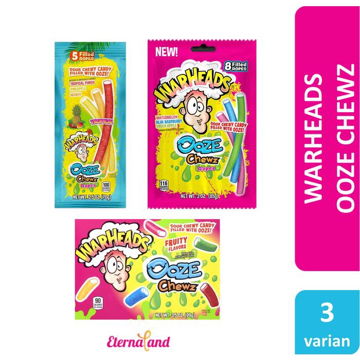 

SALE !!! WARHEADS OOZE CHEWS CANDY - PERMEN WARHEADS IMPOR USA READYY