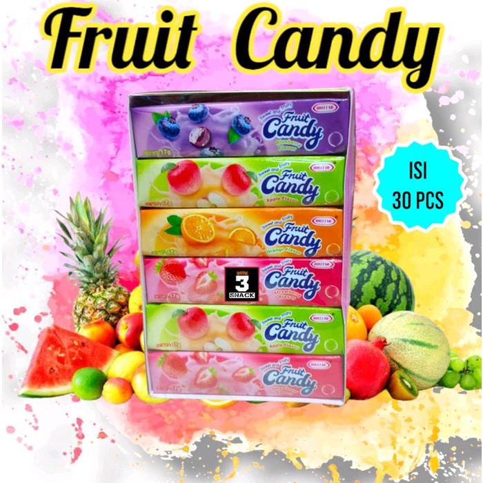 

SALE !!! PERMEN FRUIT CANDY BATANG 1 PAK ISI 30 PCS READYY