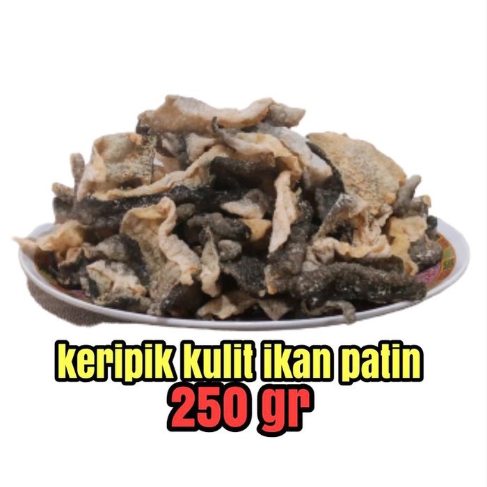 

SALE !!! KERIPIK KULIT IKAN PATIN RASA ORIGINAL 250 GR FOOD SEAFOOD CEMILAN SEHAT, MAKANAN RINGAN,