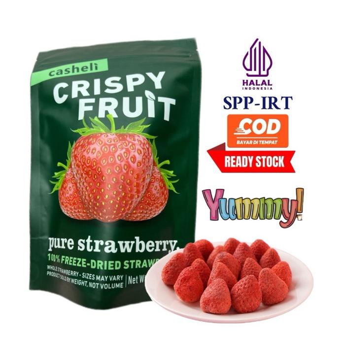 

SALE !!! CASHELI STRAWBERRY CRISPY FREEZE-DRIED STRAWBERRY 30G SWEET CAMILAN SNACK STROBERI FRUIT