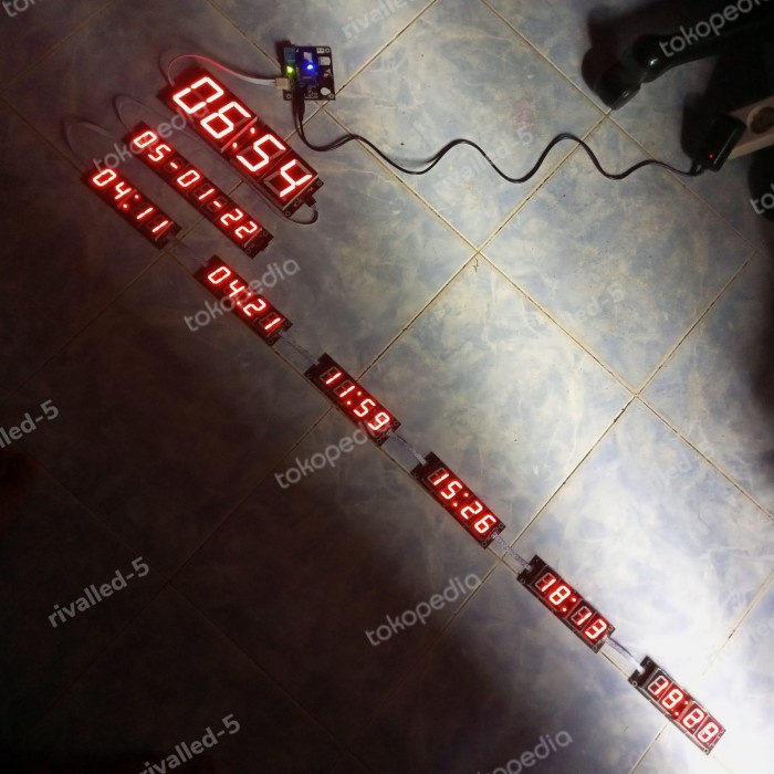 TOP KIT MODUL JAM DIGITAL WAKTU SHALAT JWS 2,3/1INCH SEVEN 7 SEGMENT -