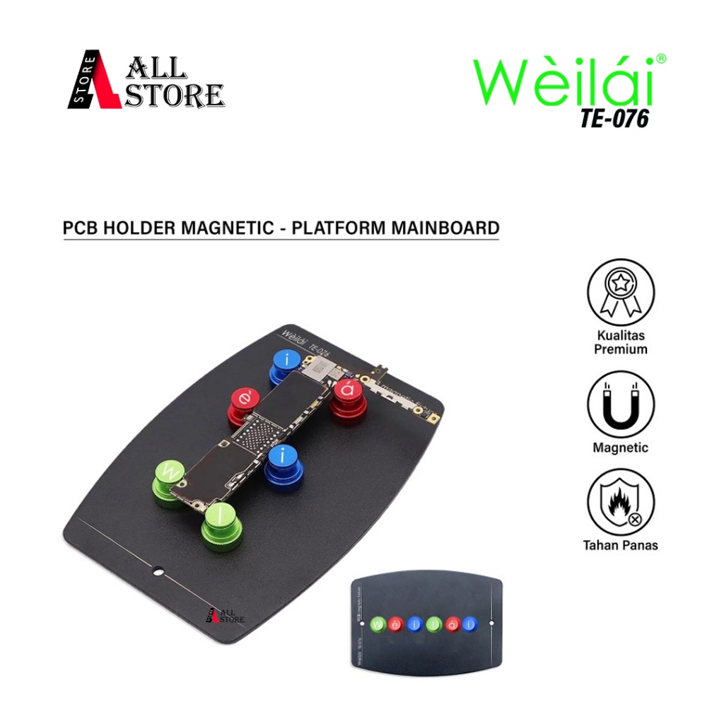 Weilai Te076 Jepit Pcb Megnetic Univeral Pcb Magnetic Fiture Oldering Groove 6Pc Pin Fied Holder