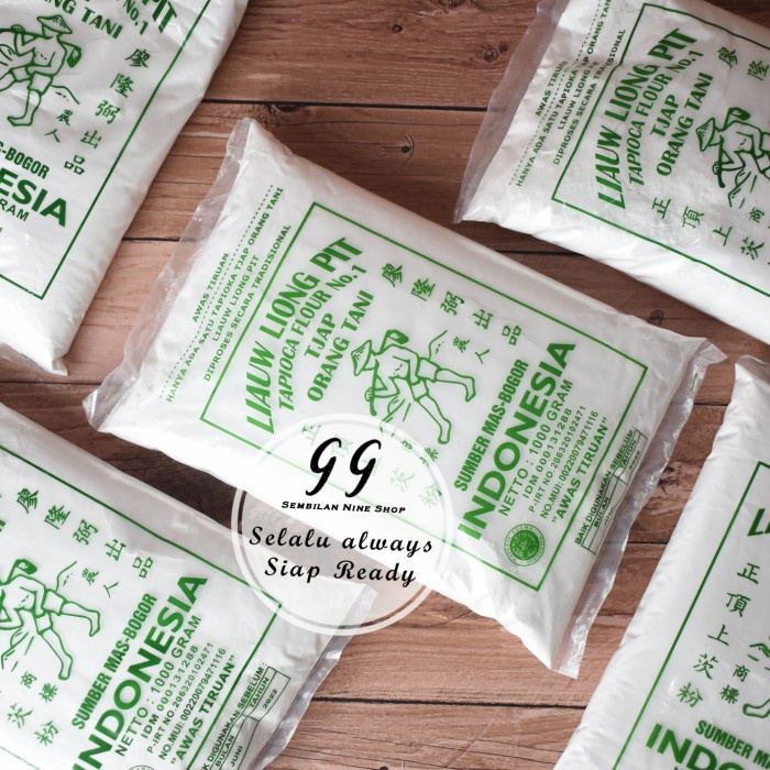 

SALE !!! TEPUNG TAPIOCA FLOUR SAGU TJAP ORANG TANI LIAW LIONG PIT 1000 GR 1 KG READYY