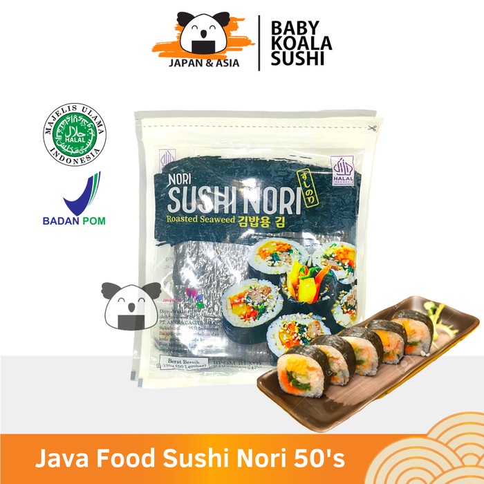 

SALE !!! JAVA SUPER FOOD NORI SUSHI GOLD 50 LEMBAR HALAL SEAWEED RUMPUT LAUT READYY