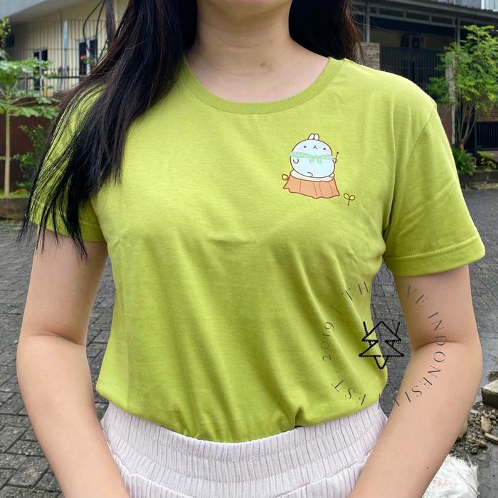 KAOS TSHIRT MOLANG I ATASAN KOREA ANAK DEWASA WANITA PRIA UNISEX OVERSIZE JUMBO BIGSIZE BAHAN KATUN