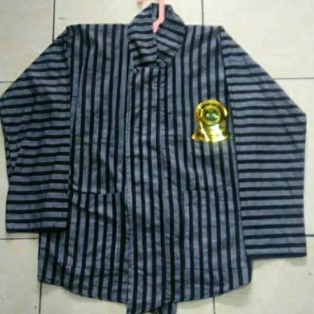 HEMAT Baju Surjan Lurik Hitam Putih Batik Pria Baju Adat Jawa Baju Lurik Jawa Lurik Jawa Surjan