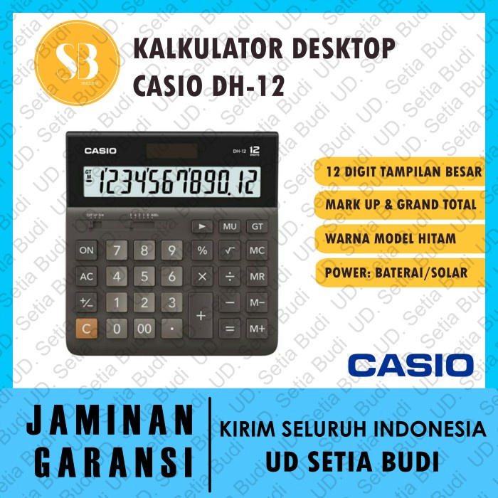 

Kalkulator Dekstop Casio DH-12 Asli dan Bergaransi DH12 TERLARIS/TERMURAH/TERPOPULER