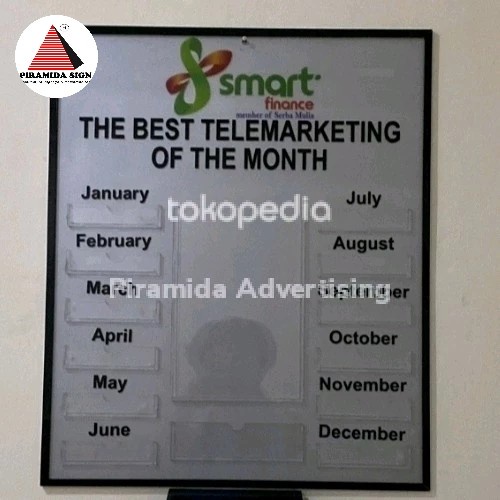 

papan 50cm board akrilik employee month pegawai karyawan terbaik bulan
