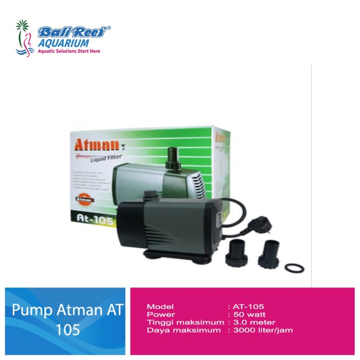 Atman AT 105 Pompa Celup Aquarium AT 105 Free Ongkir