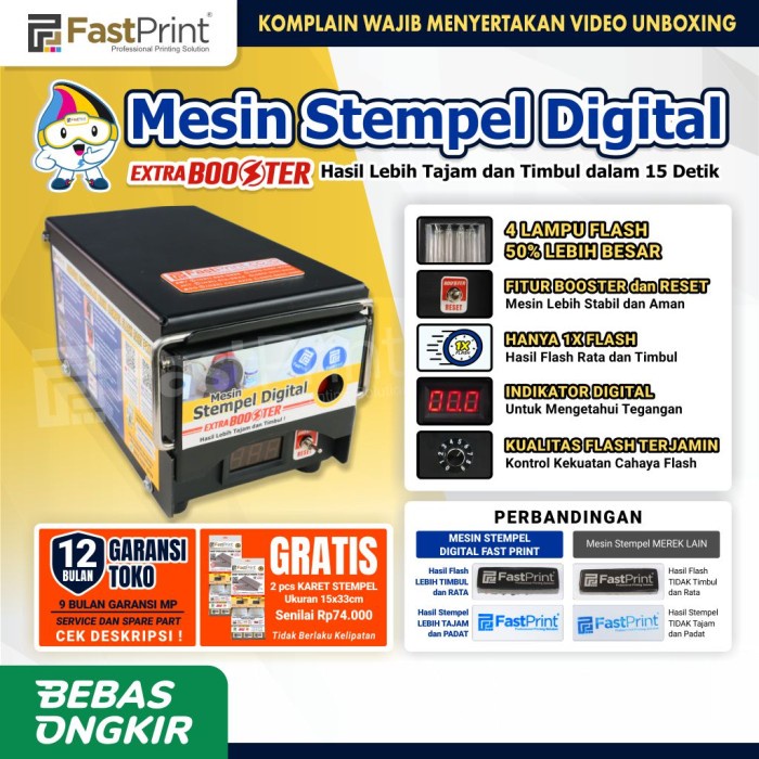 

Fast Print Mesin Stempel Digital Extra Booster